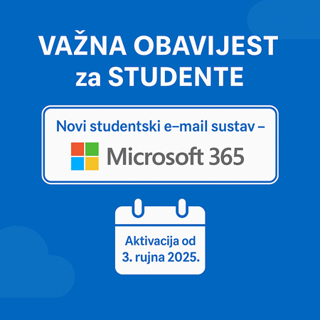 Vizual aktivacije studentskog e-maila u sustavu Microsoft 365